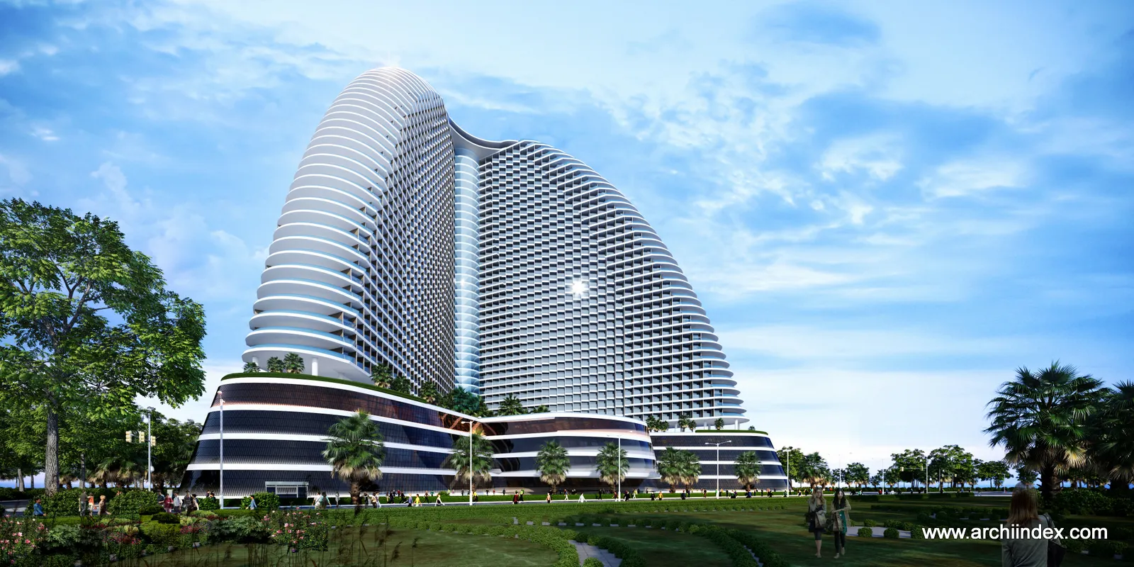 DU BAI TOWER (tổ hợp, Ninh Thuan, Viet Nam), Archiindex thiết kế